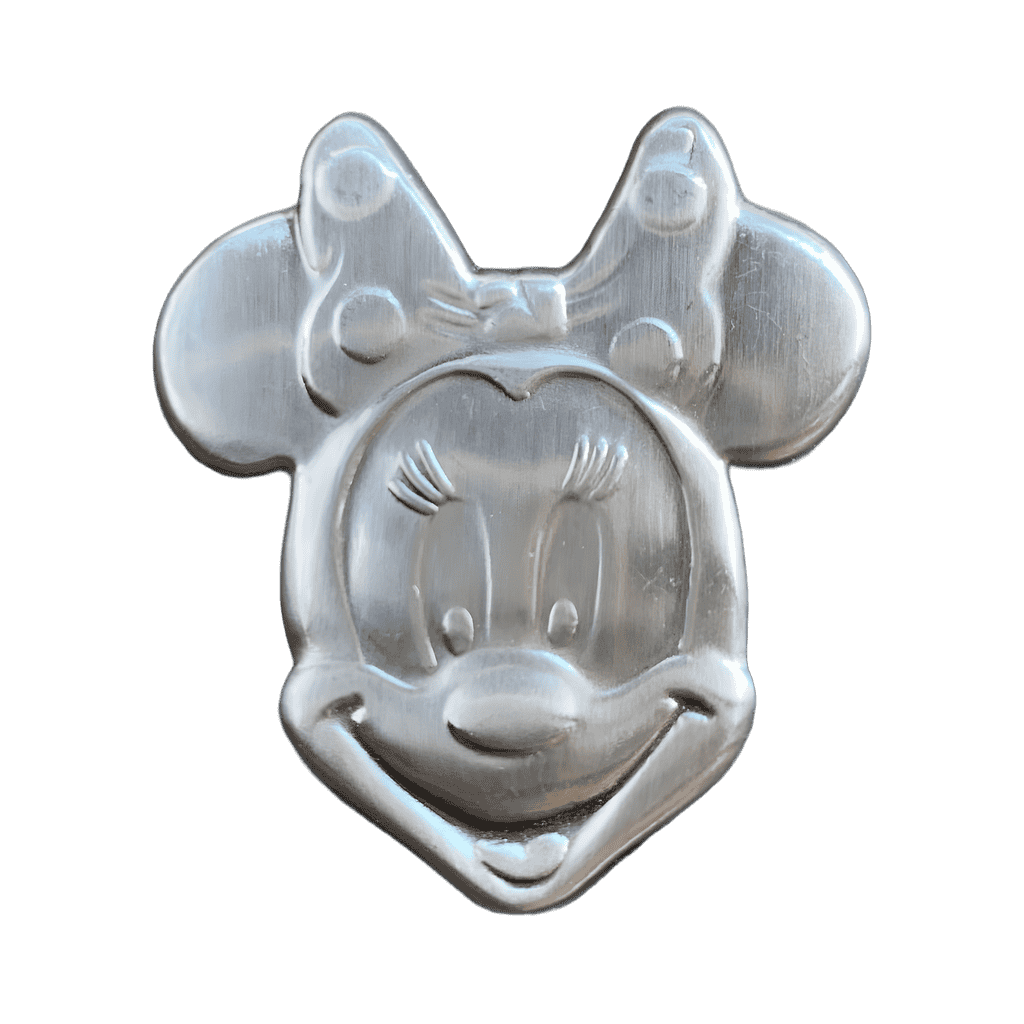 Silver Minnie Head Disney pin