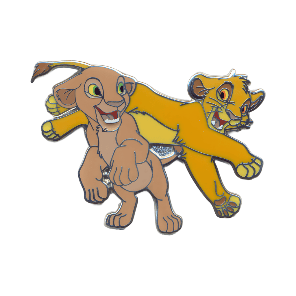 Simba and Nala Playing Disney pin