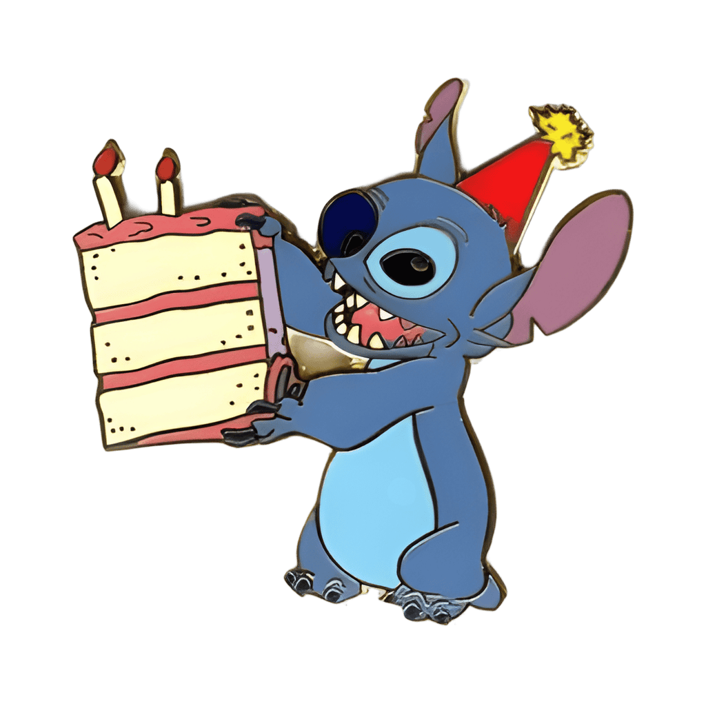 Stitch with Birthday Cake Disney pin
