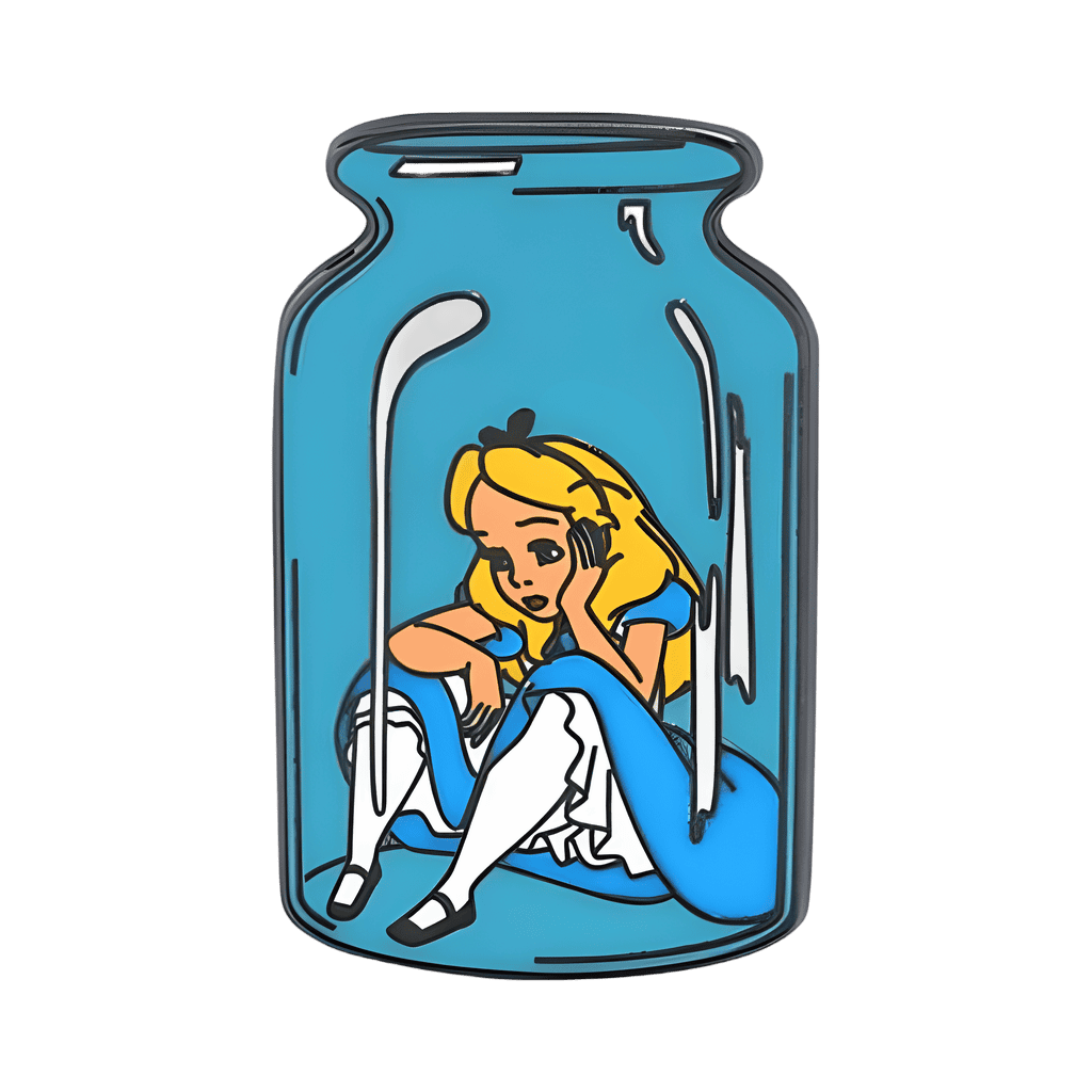 Alice in Bottle Disney pin