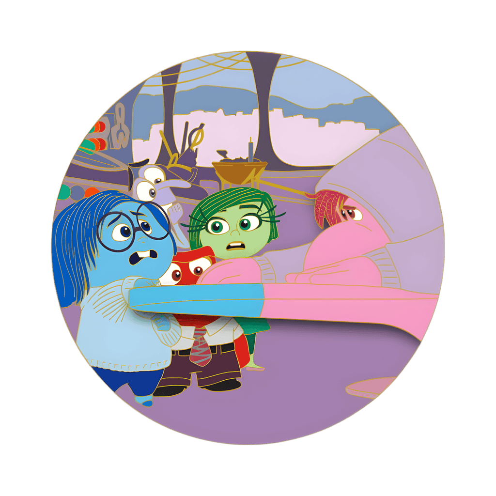 Inside Out 2 - Sadness, Fear, Disgust, Anger and Embarrassment Disney pin