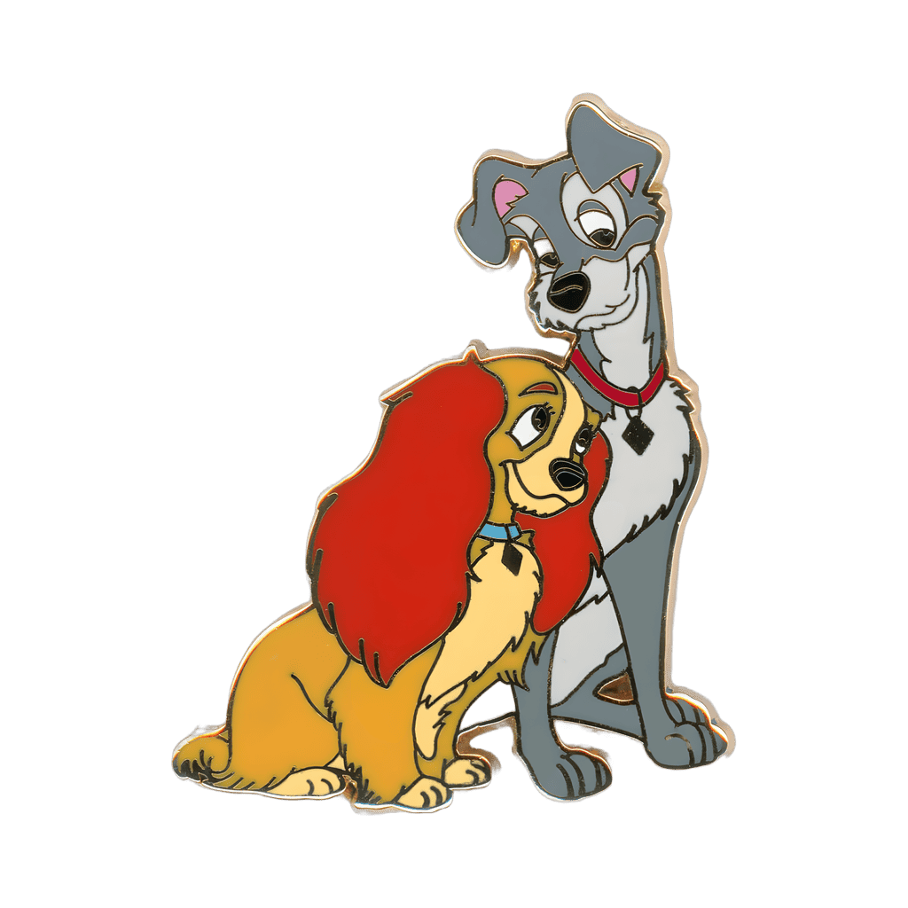 Lady & Tramp Sitting Together Disney pin