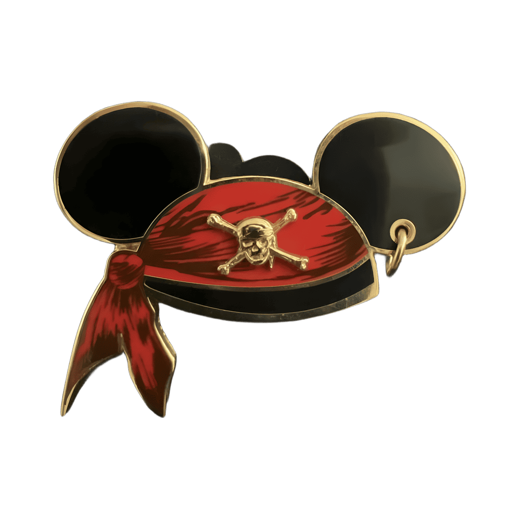 Pirate Mickey Ears with Earring Disney pin