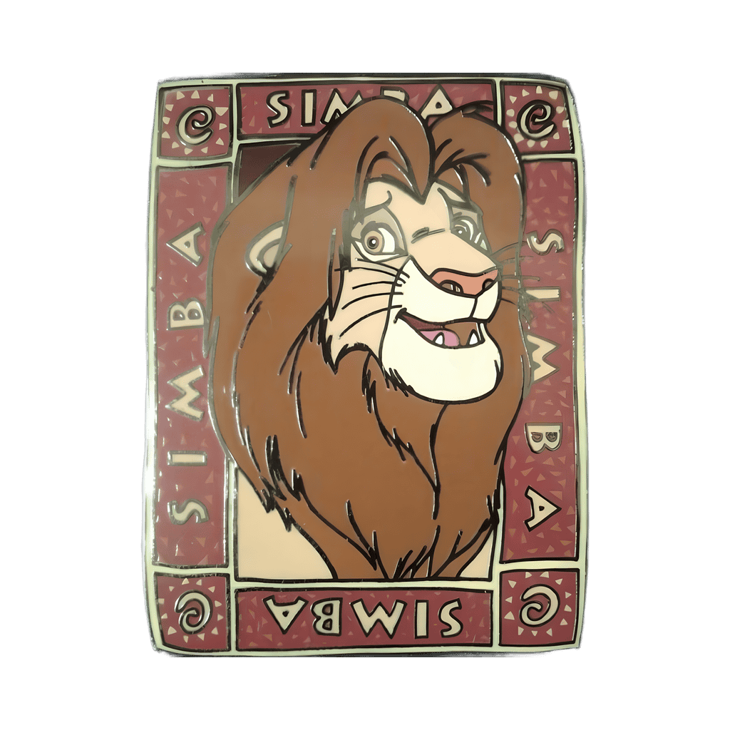 Simba in a Brown Frame - Disney Auctions Disney pin