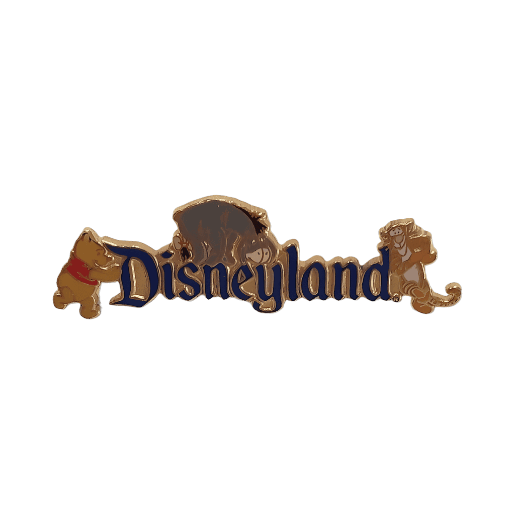 Disneyland Logo with Pooh Bear, Eeyore and Tigger Disney pin