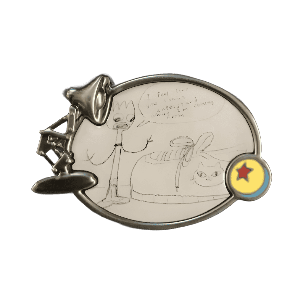Toy Story 4 Sketch with Pixar Lamp Disney pin