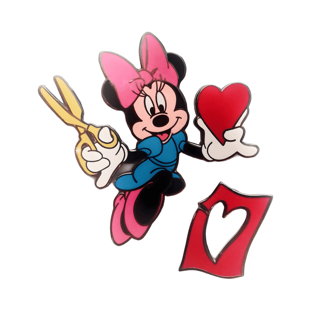 2001 - Minnie Mouse Cutting out a Paper Heart Disney pin