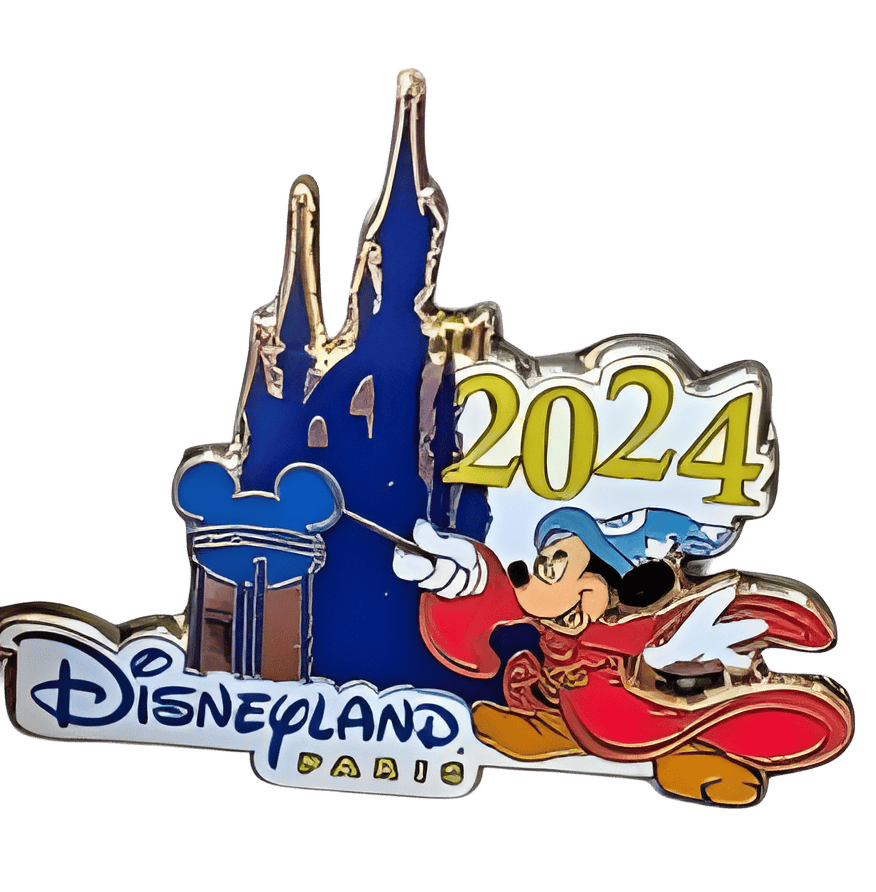 Sorcerer Mickey, Castle, and Earffel Tower Disney pin