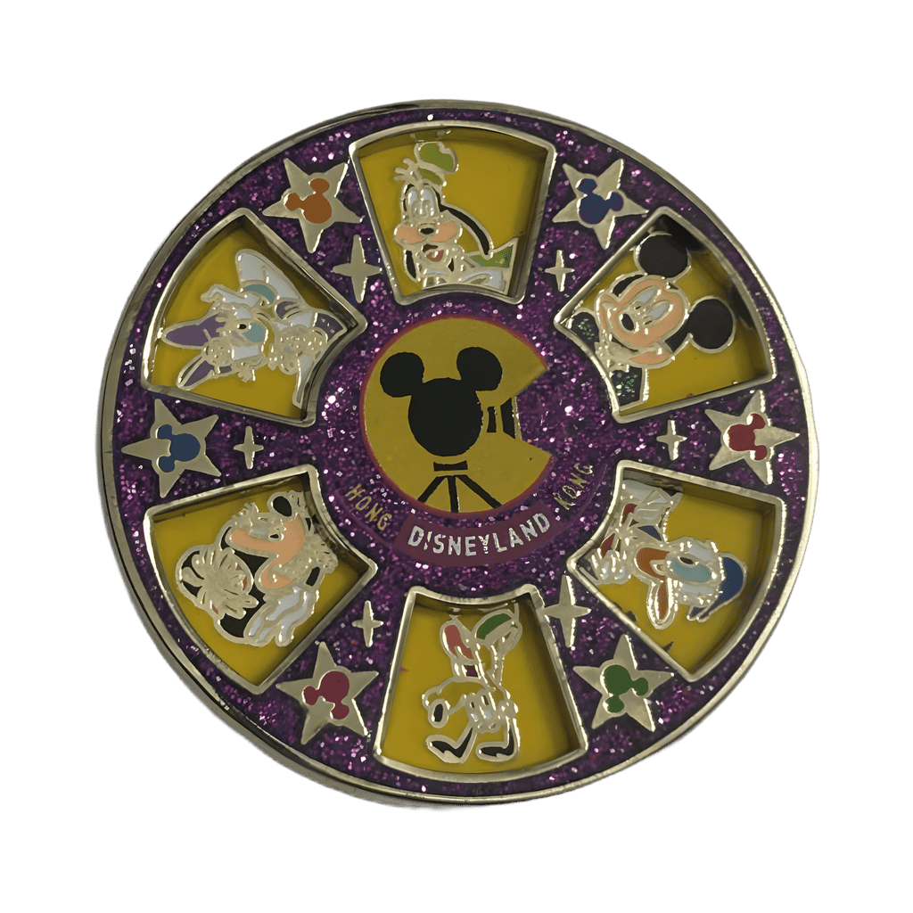 Hong Kong Disneyland Glitter Spinner Disney pin