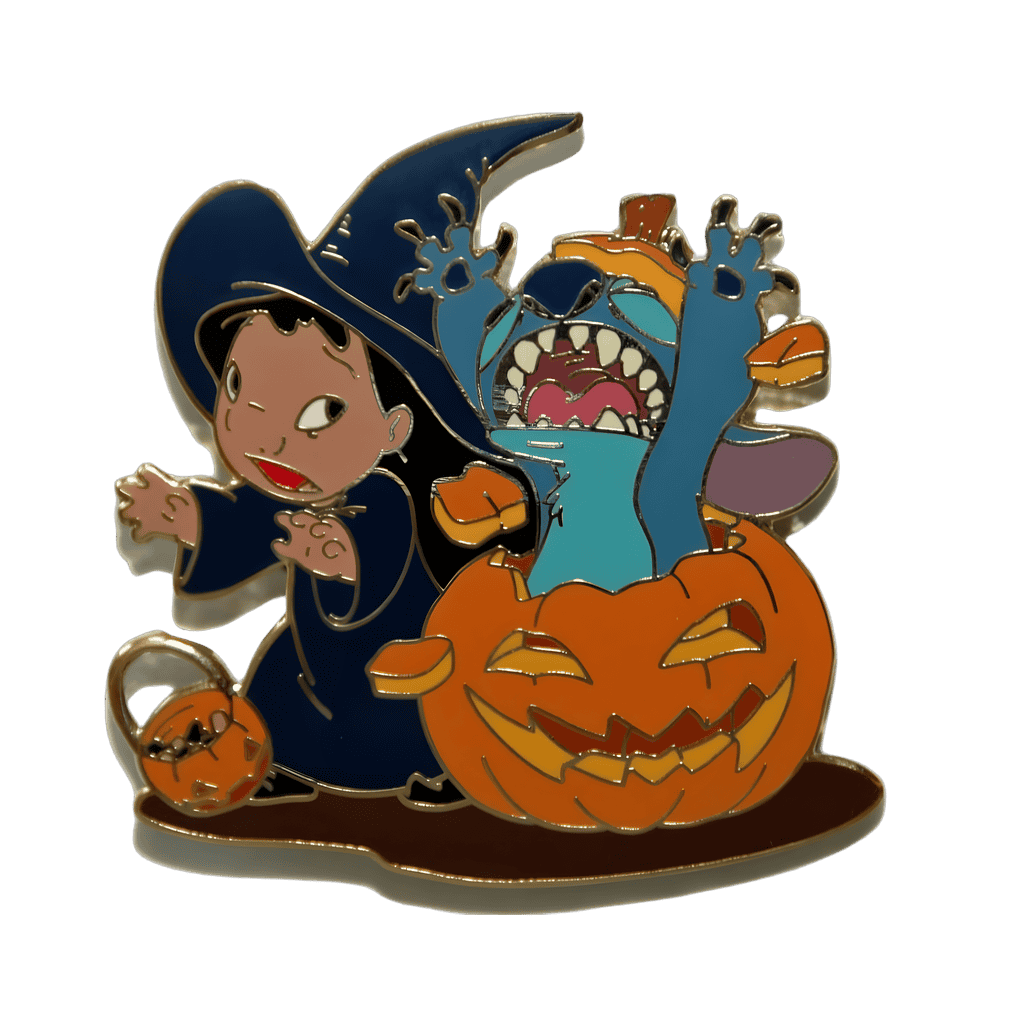 Lilo and Stitch with Pumpkin Disney pin