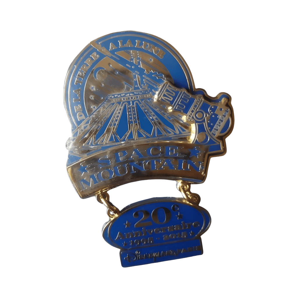 Space Mountain 20th Anniversary Dangler Pin Disney pin