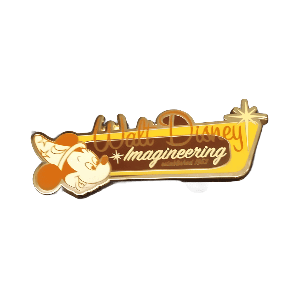 Retro 1952 Wallet Disney Imagineering Logo - Brown and Yellow Disney pin