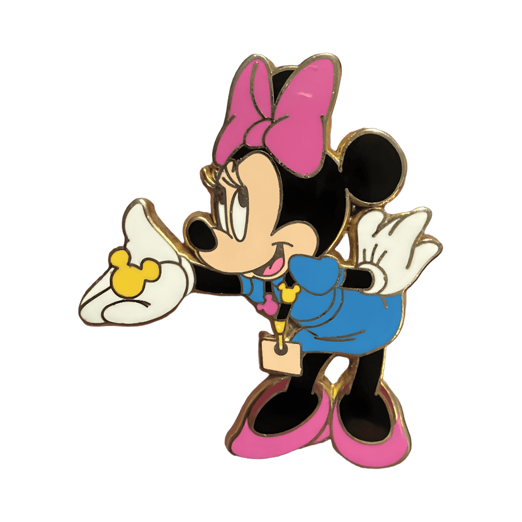 Minnie Lanyard Pin Trader Yellow Mickey Head Disney pin