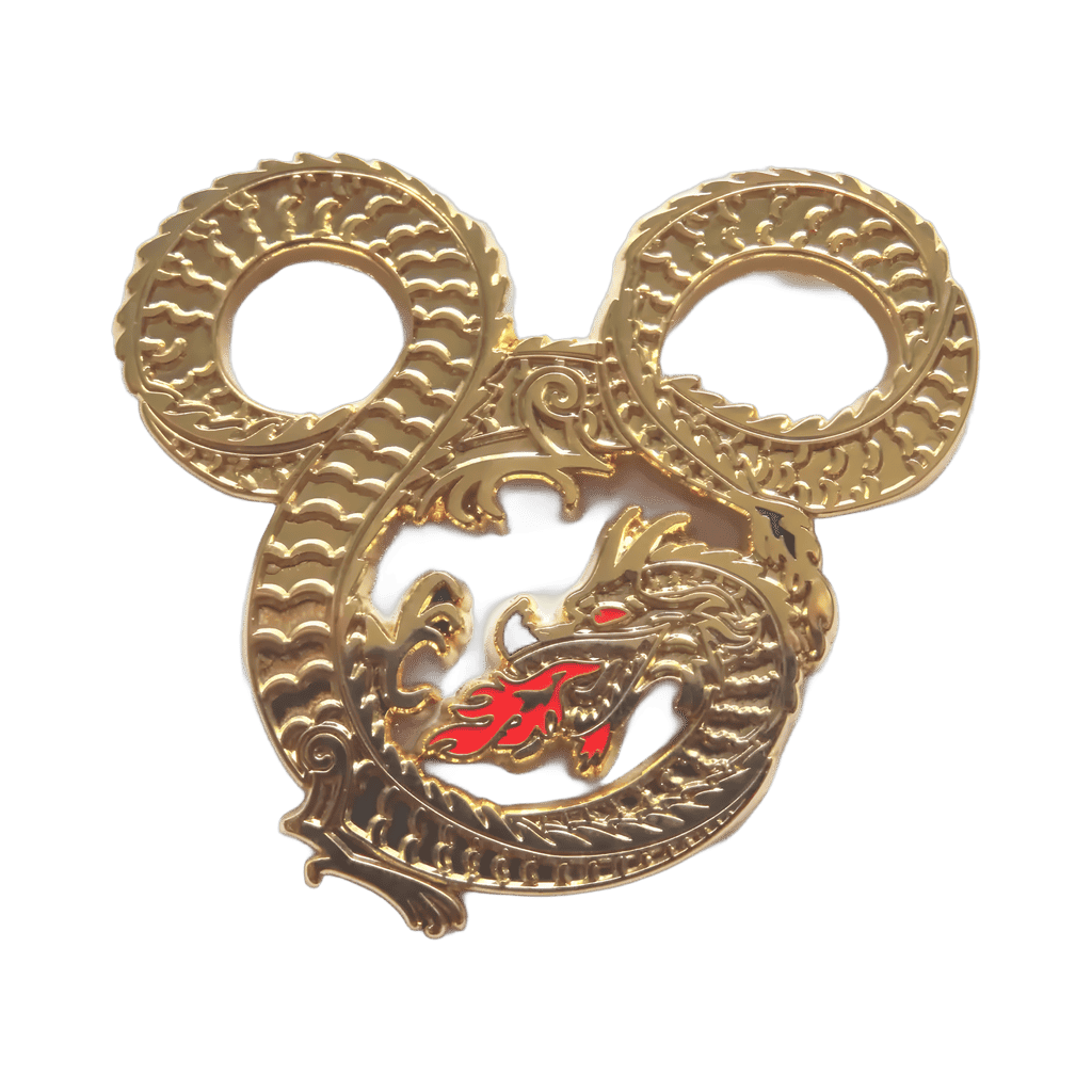Shiny Gold Metal Disney pin