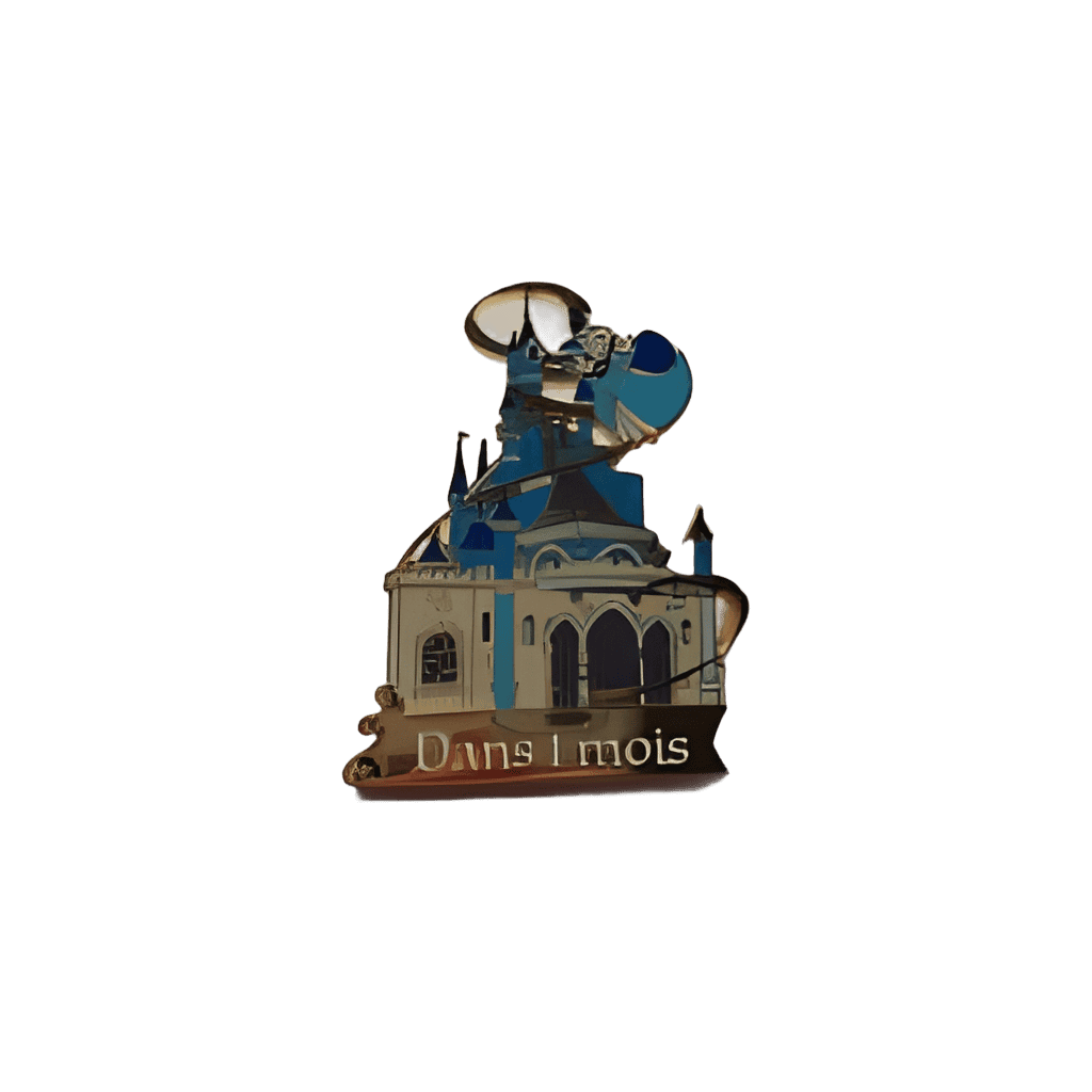 Countdown 1 month - Merryweather flying over the castle Disney pin