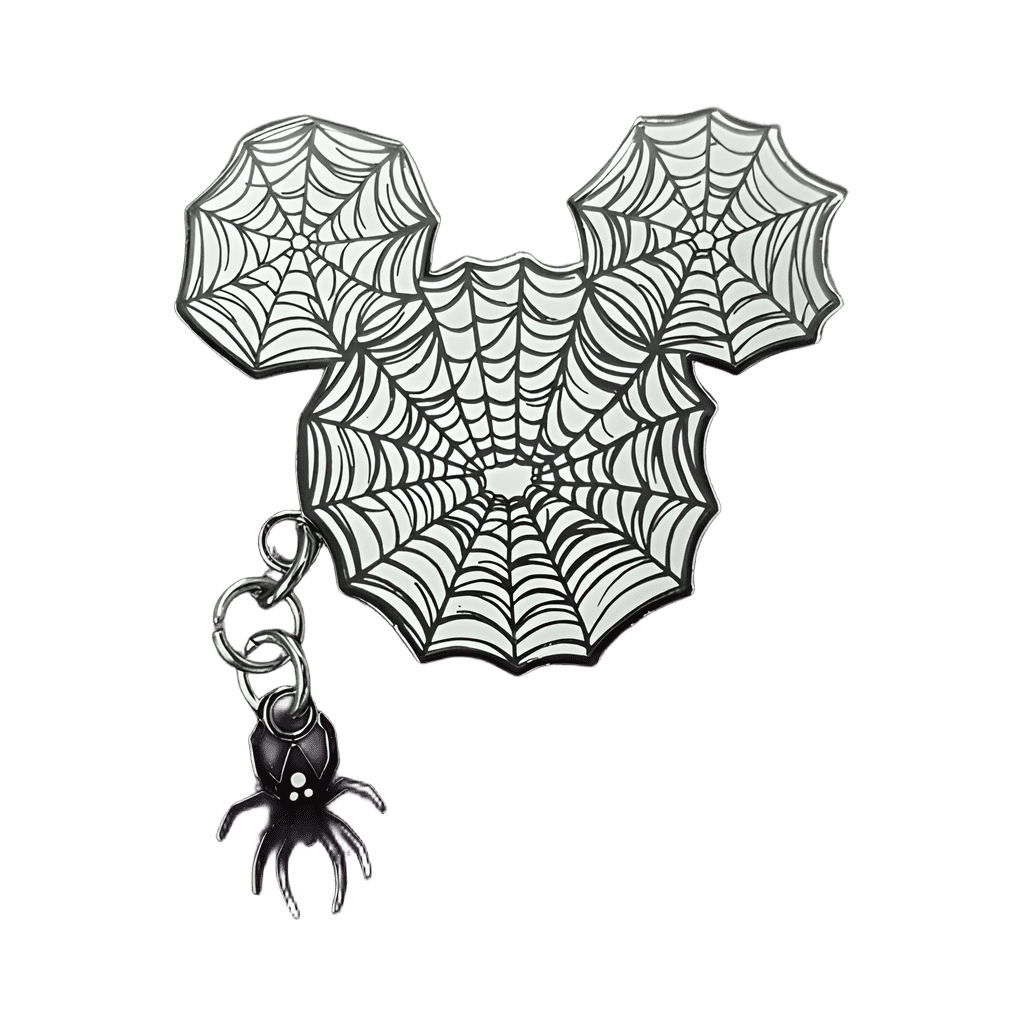 Mickey Icon Spider Web with Spider Dangle Disney pin