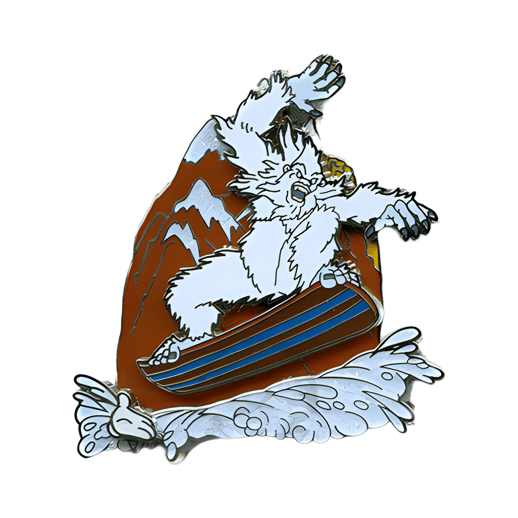 Yeti on Snowboard Disney pin