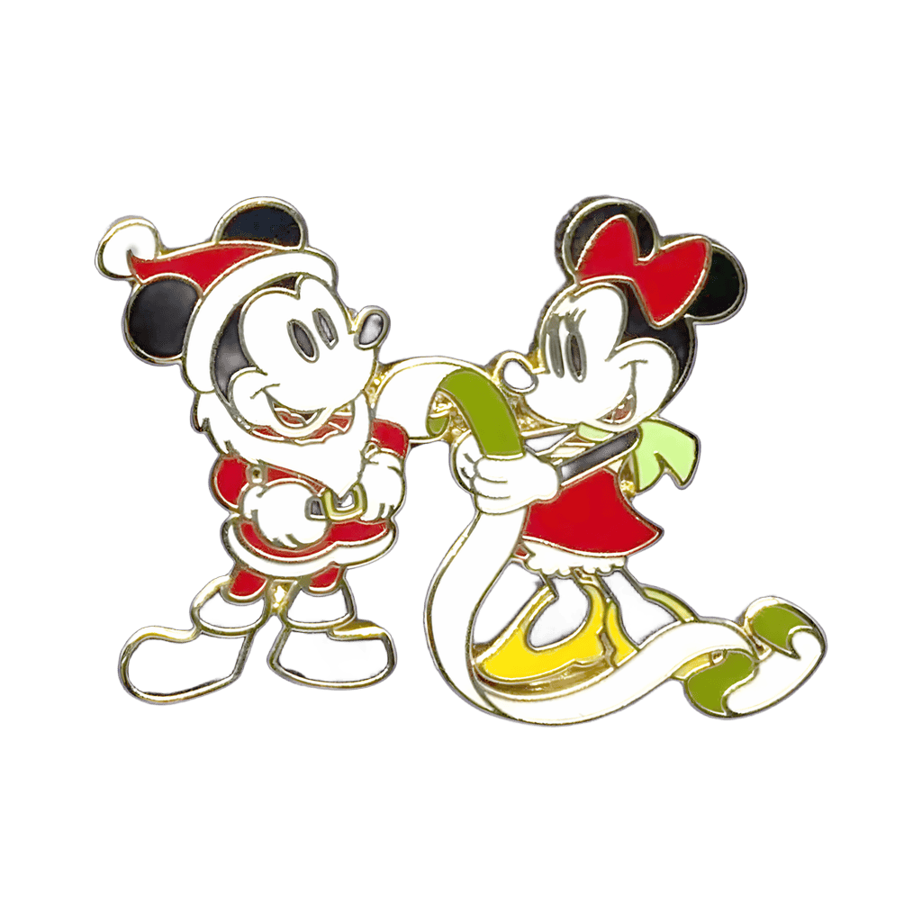 Santa Mickey and Minnie Checking Their List Disney pin