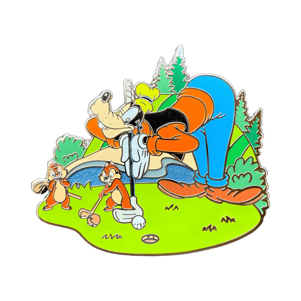 Goofy, Chip and Dale Playing Golf Disney pin