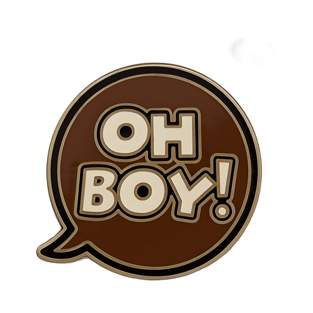 April Set - Oh Boy! Brown Quote Bubble Disney pin