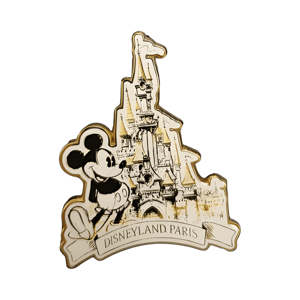 Sketched Mickey with Sleeping Beauty Castle Disney pin
