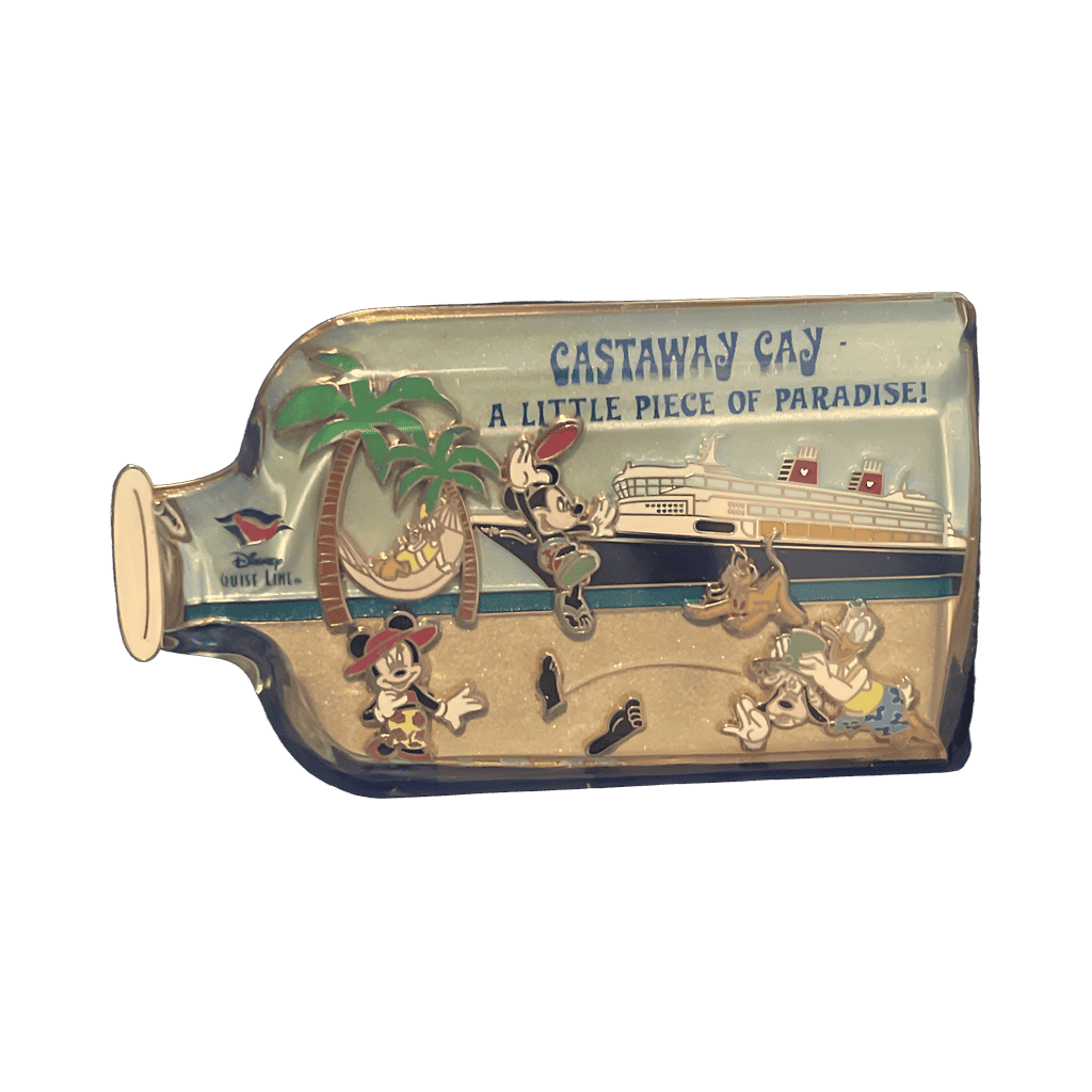 Castaway Cay in a Bottle Disney pin