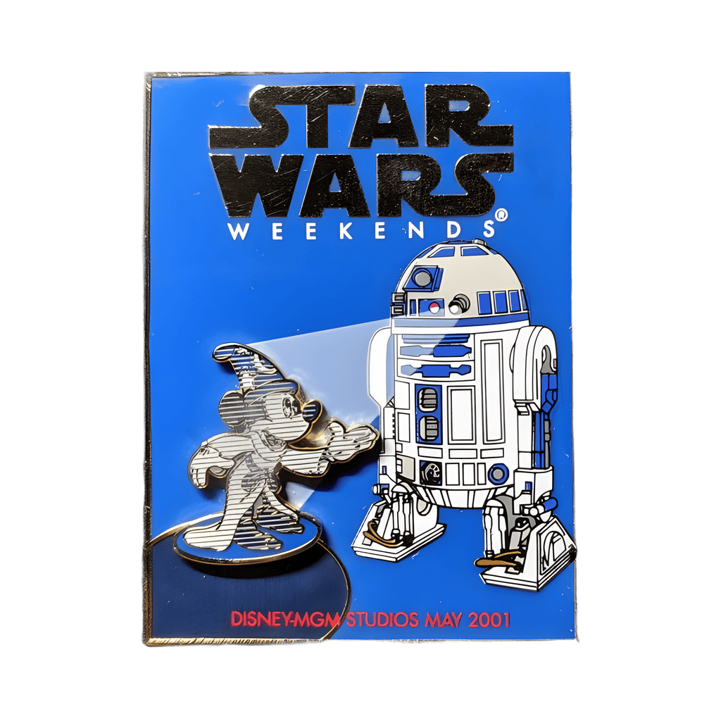 R2-D2 and Sorcerer Mickey Mouse Hologram Disney pin