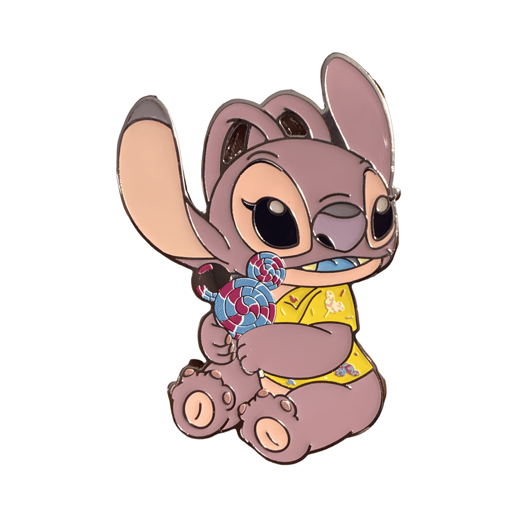 Stitch And Angel With Lollipop Set - April - Angel With Lollipop Disney pin