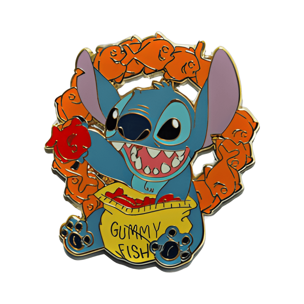 Stitch with Gummy Fish Disney pin