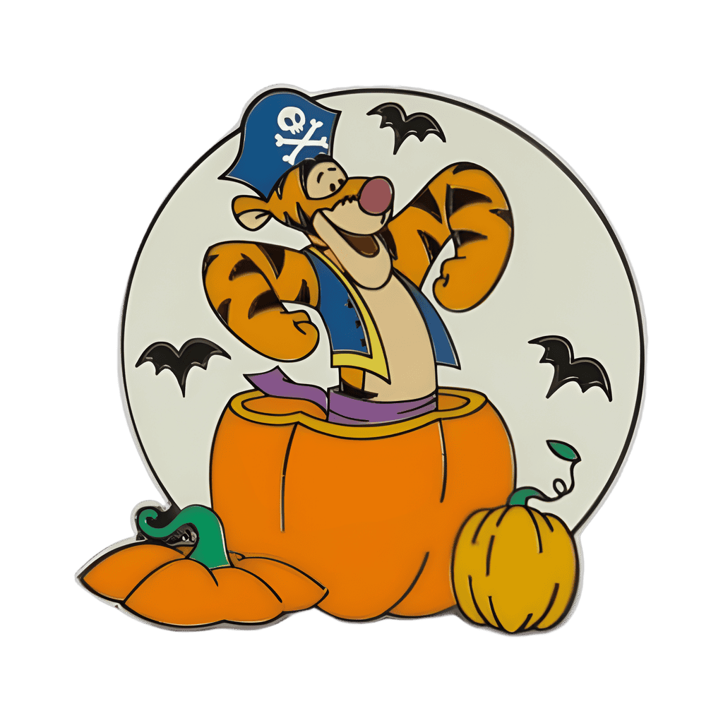 Costumed Winnie the Pooh & Friends Halloween Pumpkin Set — Tigger as Pirate Disney pin