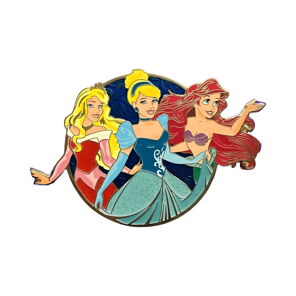Aurora, Cinderella, and Ariel Disney pin