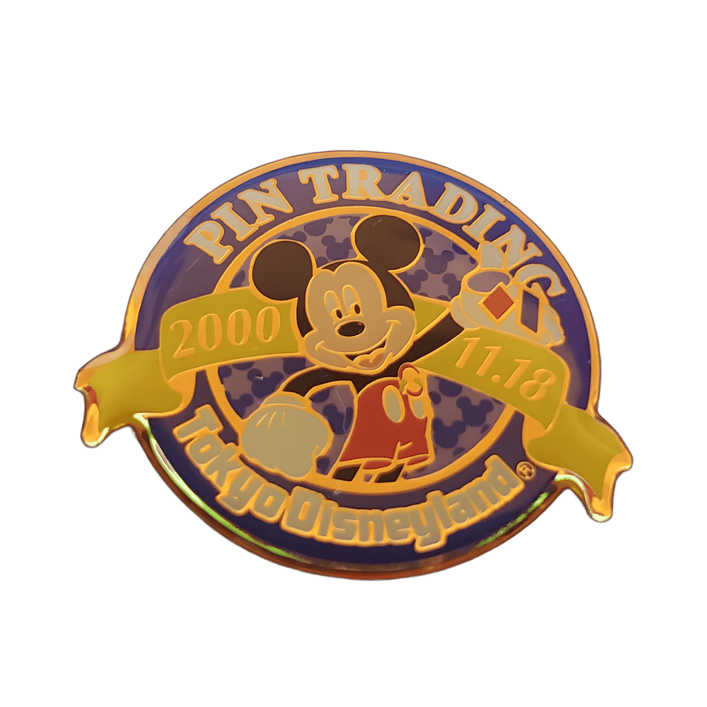 Pin Trading Logo Tokyo Disneyland Mickey Mouse Blue Disney pin