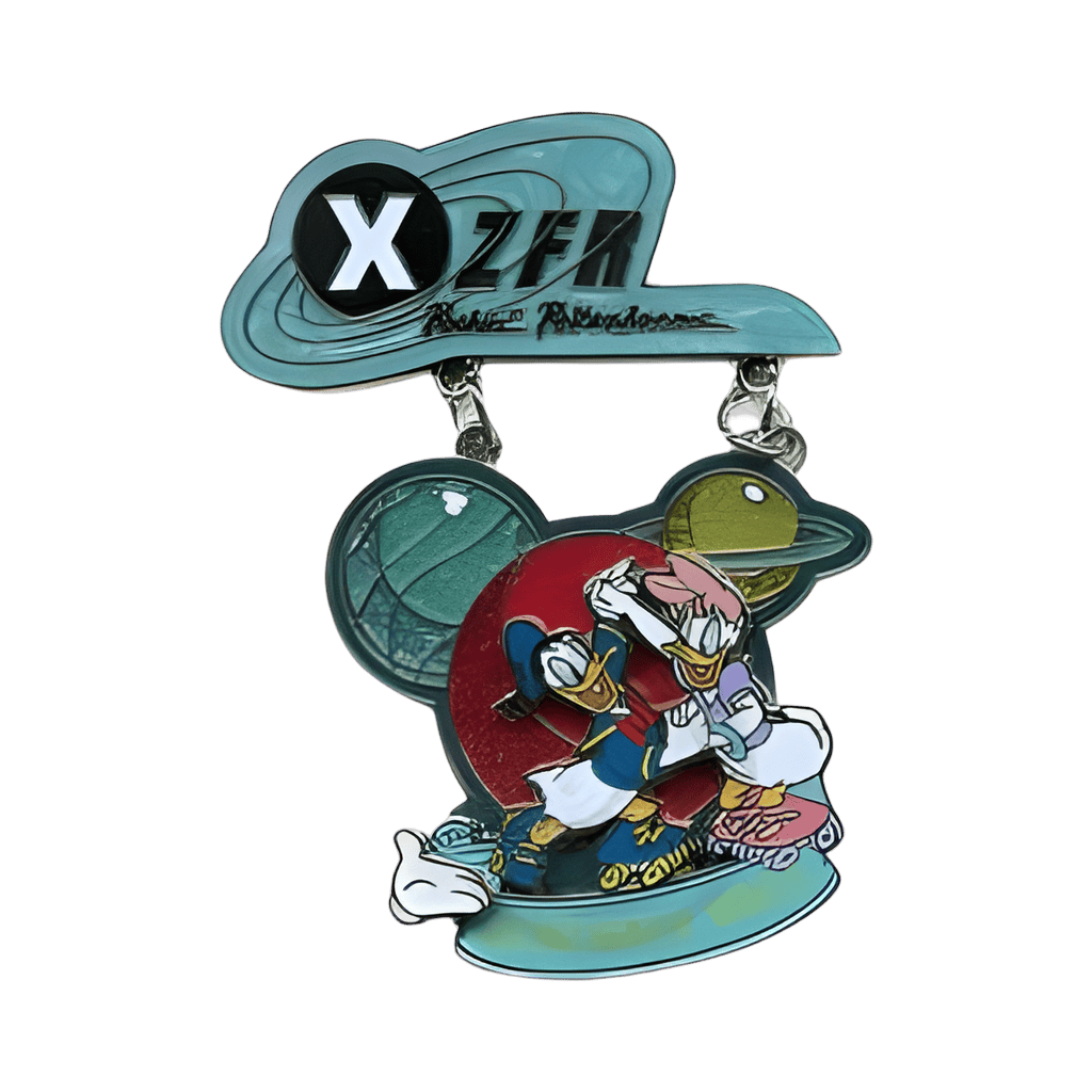XZFR Rockin Rollerdrome - Donald and Daisy Disney pin