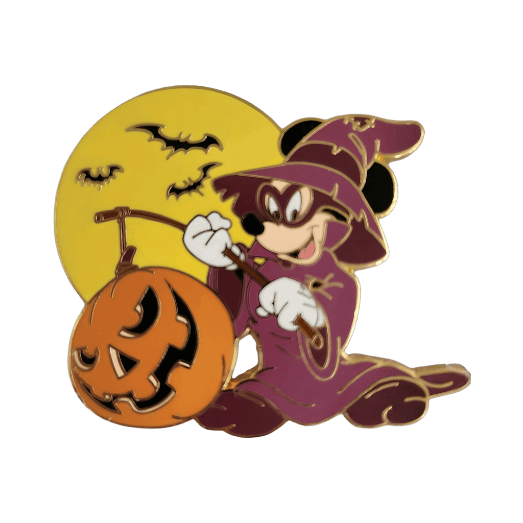 Mickey Dressed as a Wizard Holding a Pumpkin on a String Disney pin