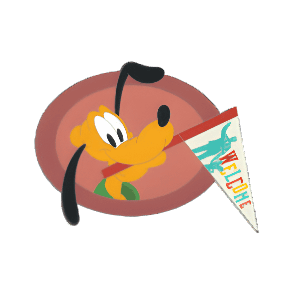 Vintage Pennants with Character Mystery Collection — Pluto Disney pin