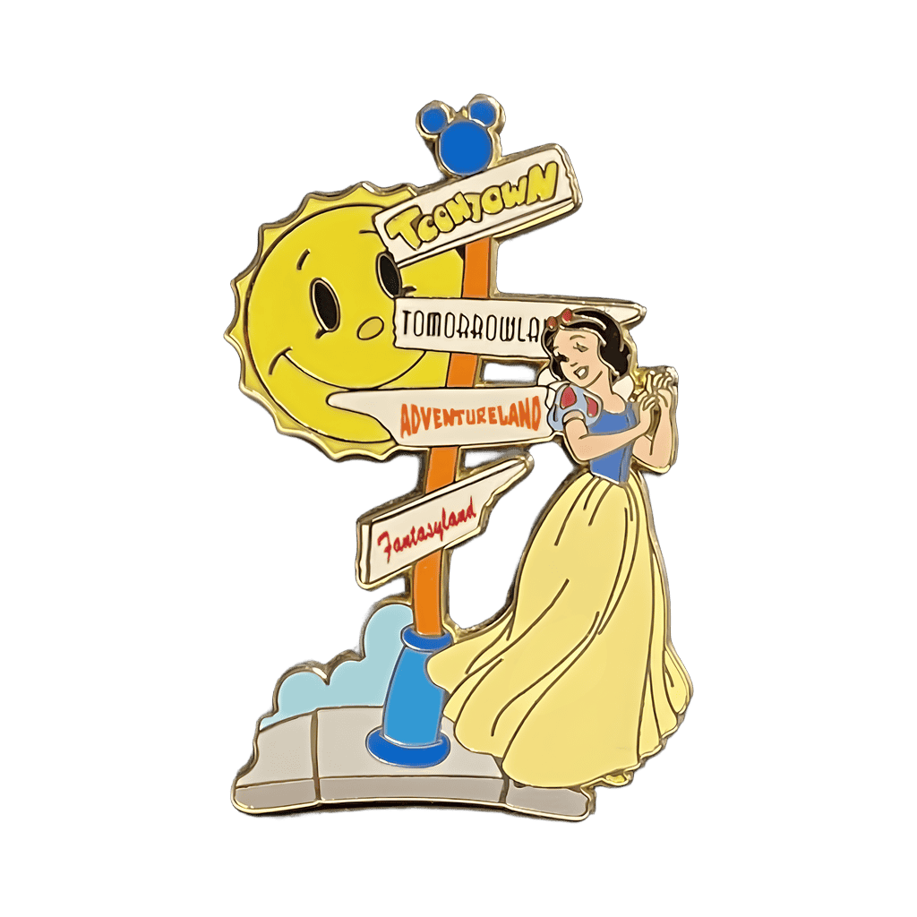 Snow White and Sun at Signpost Disney pin