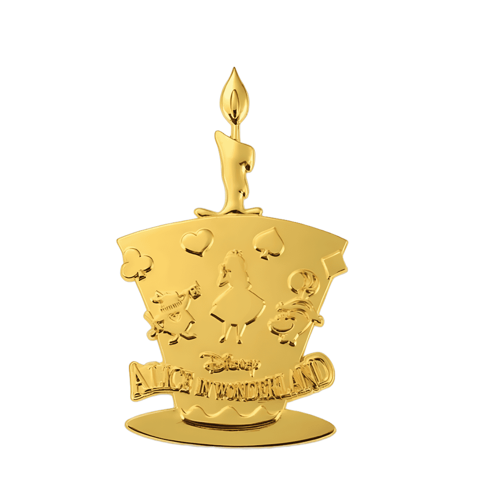Gold Unbirthday Cake Disney pin