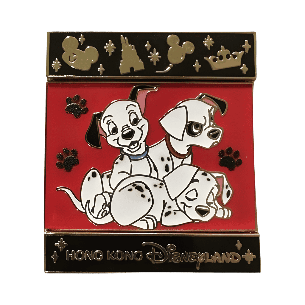 Puppies and Cruella slider Disney pin