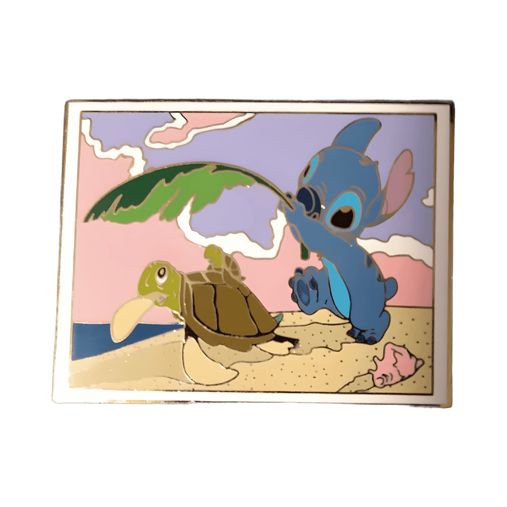 Stitch with Turtles Disney pin