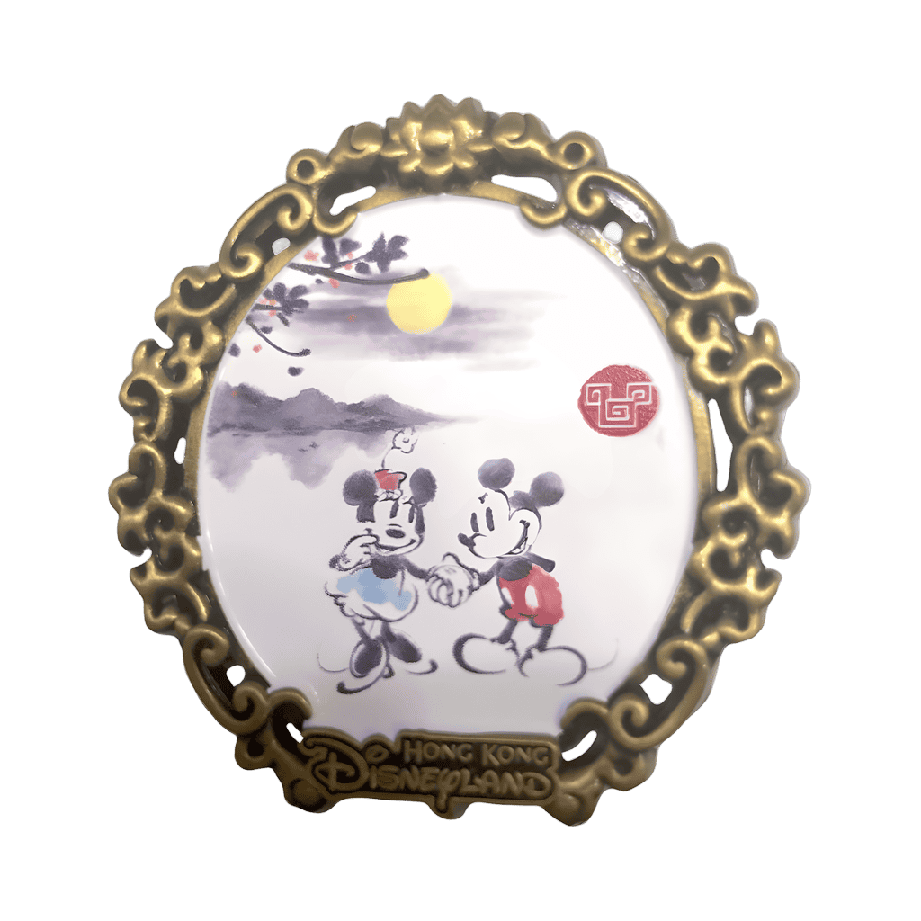 Circle Mickey and Minnie Disney pin