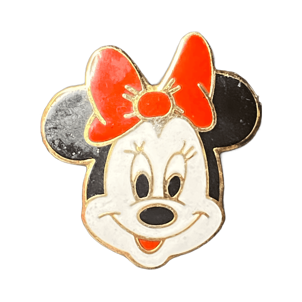 Minnie Head with White Face and Red Bow Disney pin