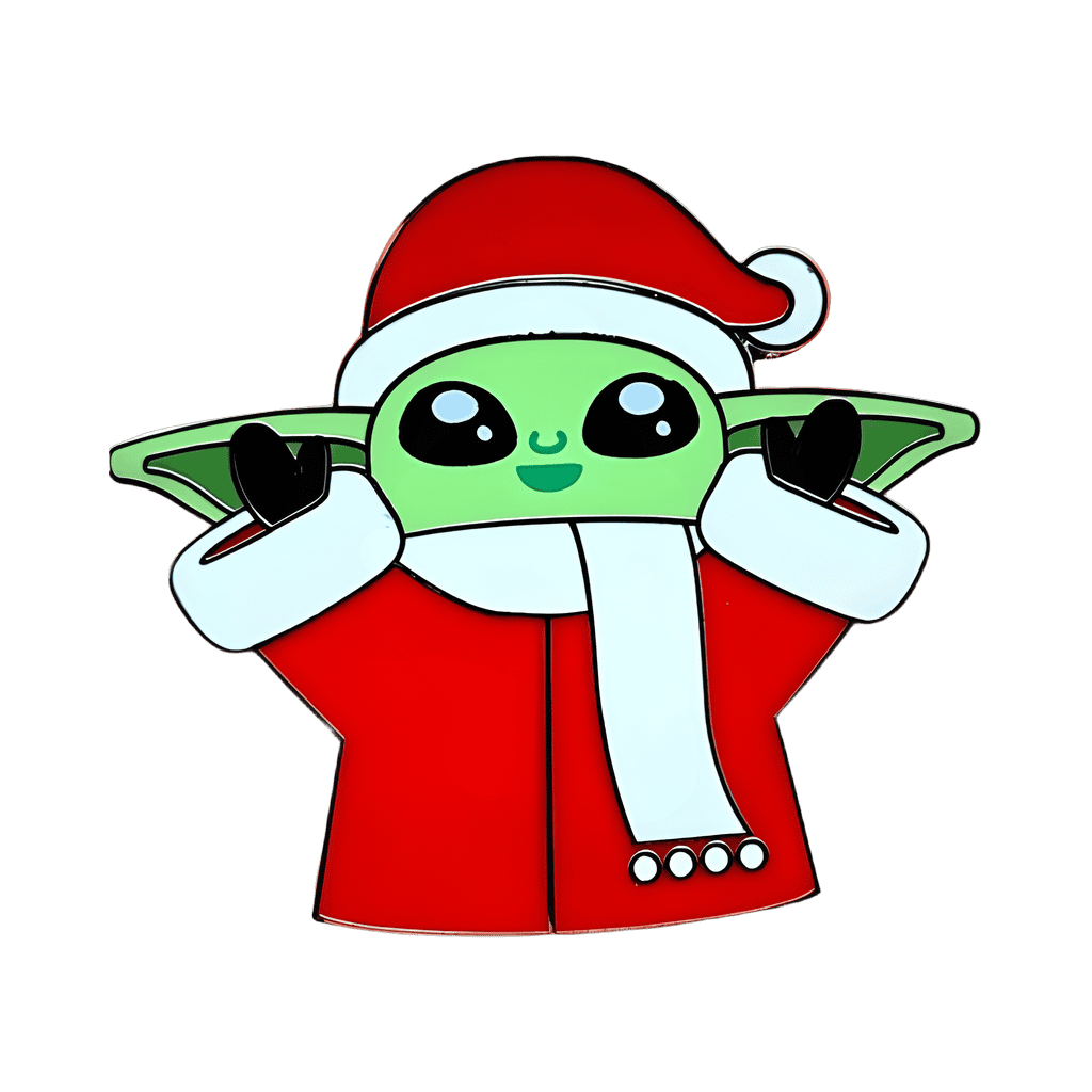 Grogu with Santa hat Disney pin
