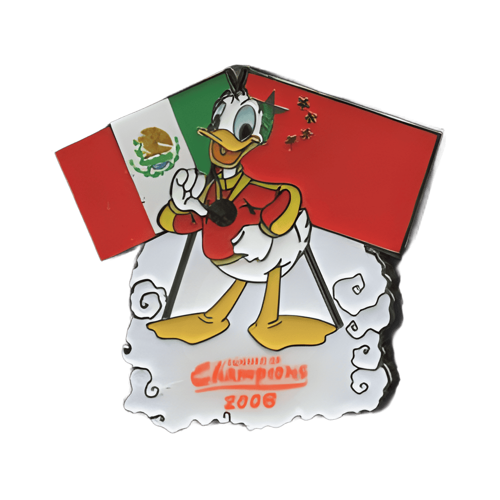 Donald Duck with Mexican and Chinese Flags Disney pin