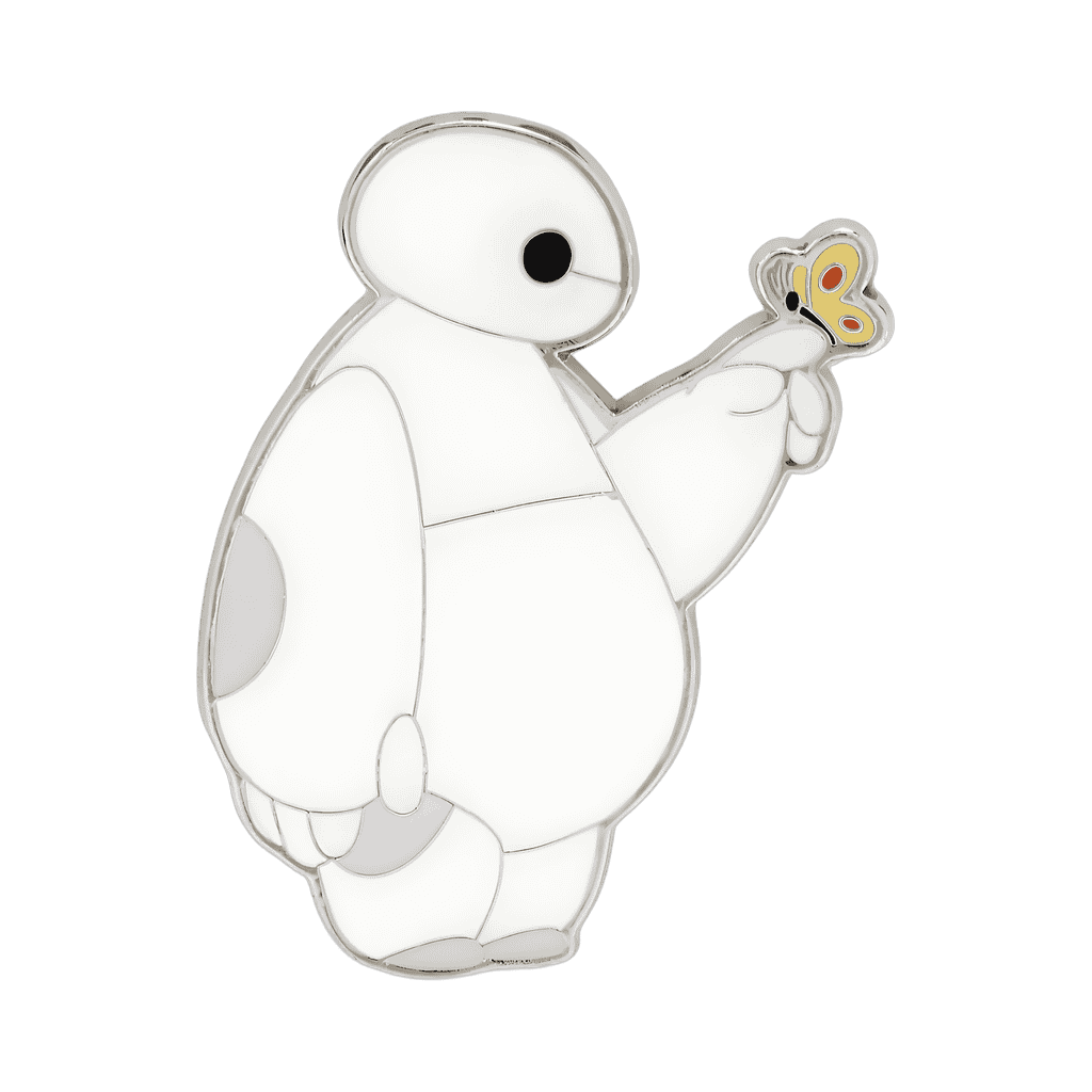 Baymax holding yellow butterfly Disney pin
