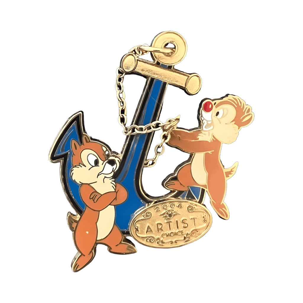 Chip and Dale Blue Anchor Disney pin