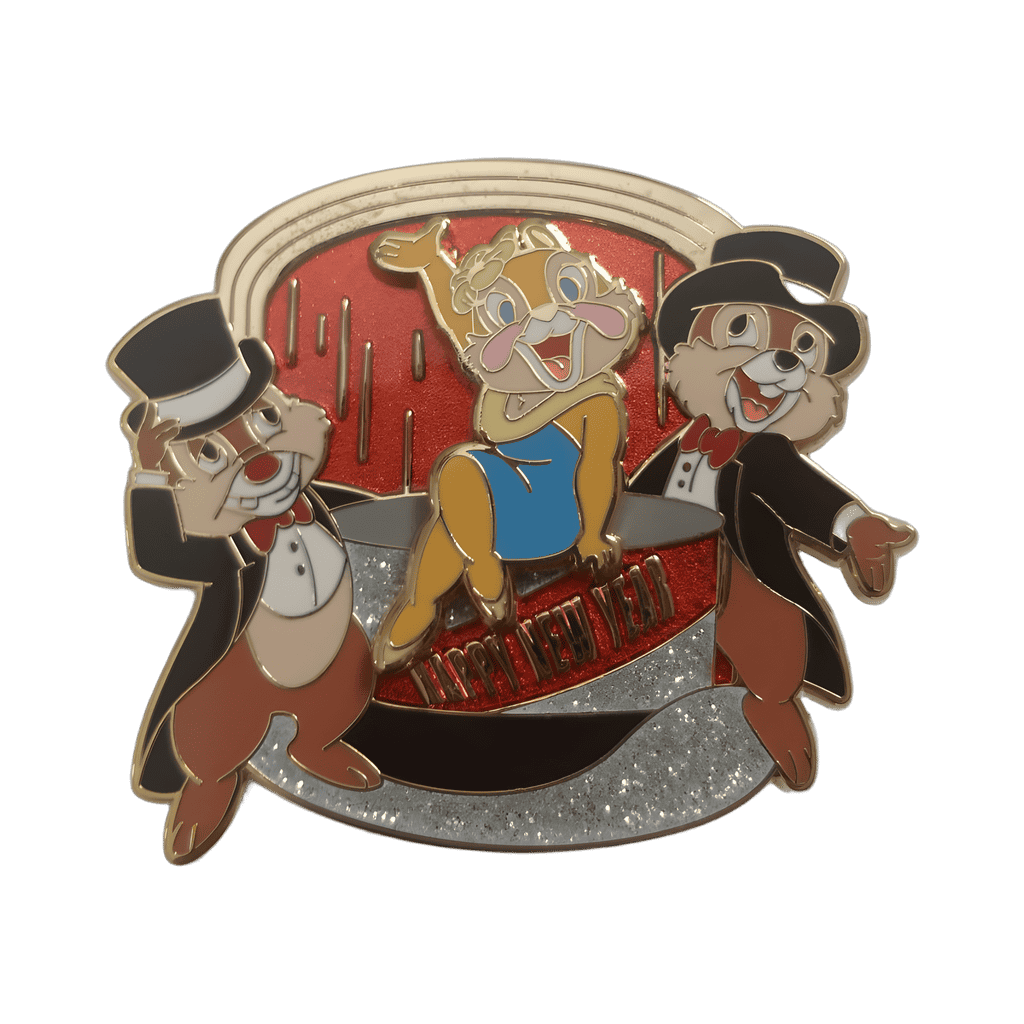 Happy New Year - Chip, Dale, and Clarice Disney pin