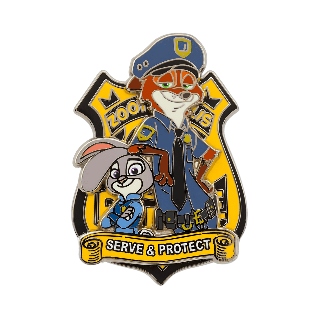 Judy Hopps and Nick Wilde - Serve & Protect Badge Disney pin