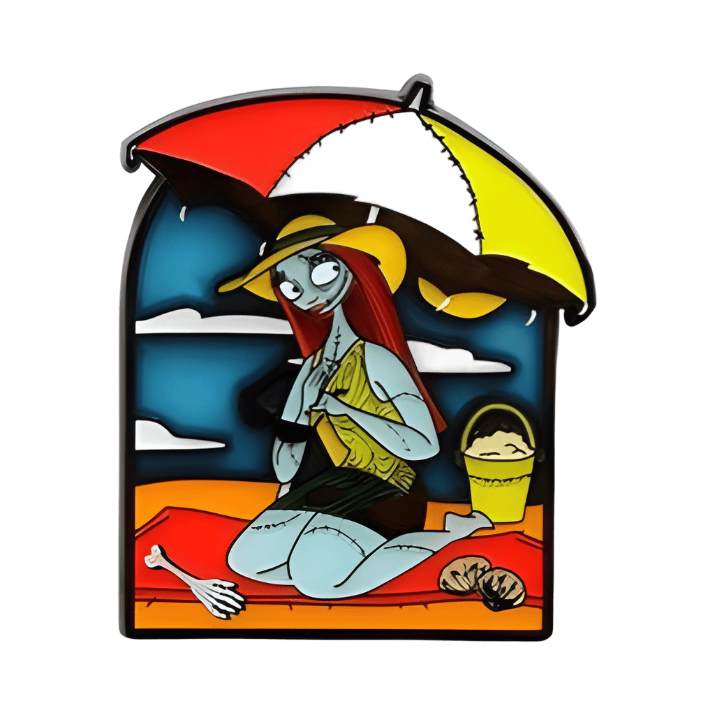 Sally in Bathing Suit with Beach Umbrella Disney pin