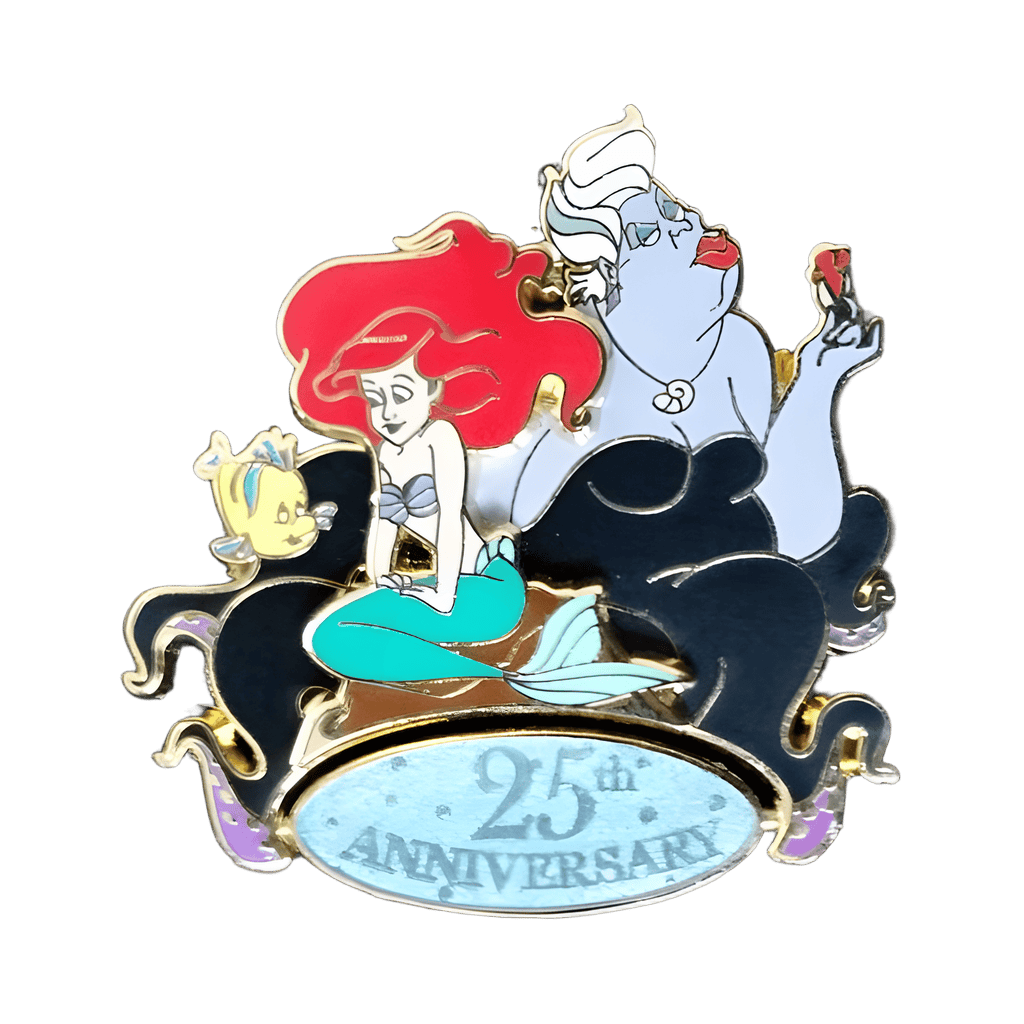 Little Mermaid 25th Anniversary - Ariel, Flounder and Ursula Disney pin