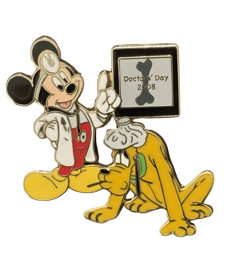 Doctor Mickey and Patient Pluto Disney pin
